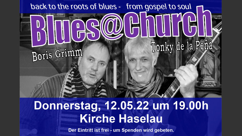 Blues@Church – Konzert mit Tonky de la Pena und Boris Grimm