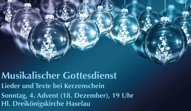 Musikalischer Gottesdienst am 4. Advent - Copyright: pixabay, bearb. Andreas-M. Petersen