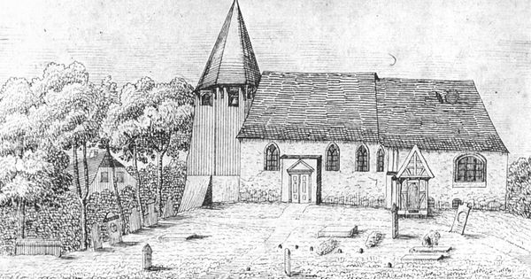 Die Haselauer Kirche Anfang des 19. Jahrhunderts - Copyright: Kirchengemeinde Haselau