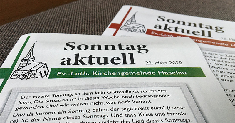 "Sonntag aktuell" – ein Gruß zum Wochenende