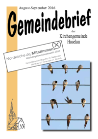 Gemeindebrief August - September 2016