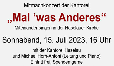 Mal was anderes - Mitmachkonzert der Kantorei - Copyright: Andreas-M. Petersen