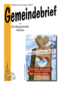 Gemeindebrief Haselau – Februar bis April 2023