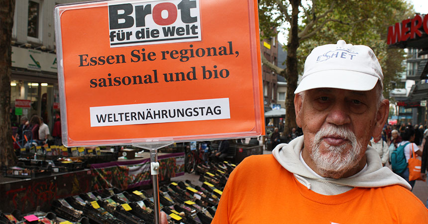 Jürgen unterstützt Brot für die Welt ehrenamtlich, obwohl er schon 80 Jahre alt ist